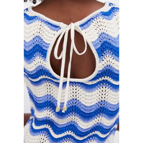 KIVARI Blue Wave Leighton Maxi Dress Szie 2 NWT Retail $249 Tuckernuck - Picture 2 of 8